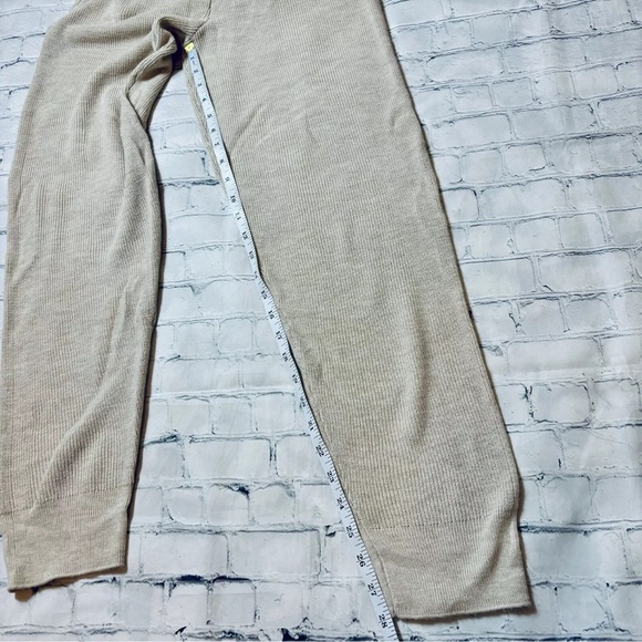 H&M Basics Wool Blend Knit Jogger Pull On Pants Size XS Lounge Leisure Tan - Picture 7 of 8